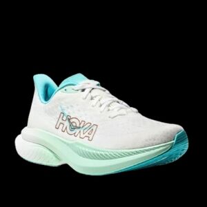 Hoka One One Mach 6 Running Womens White Frost Rose Gold Mint